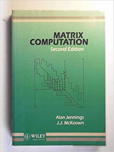 Matrix Computation (2nd Edition) BY Jennings - Scanned Pdf with ocr